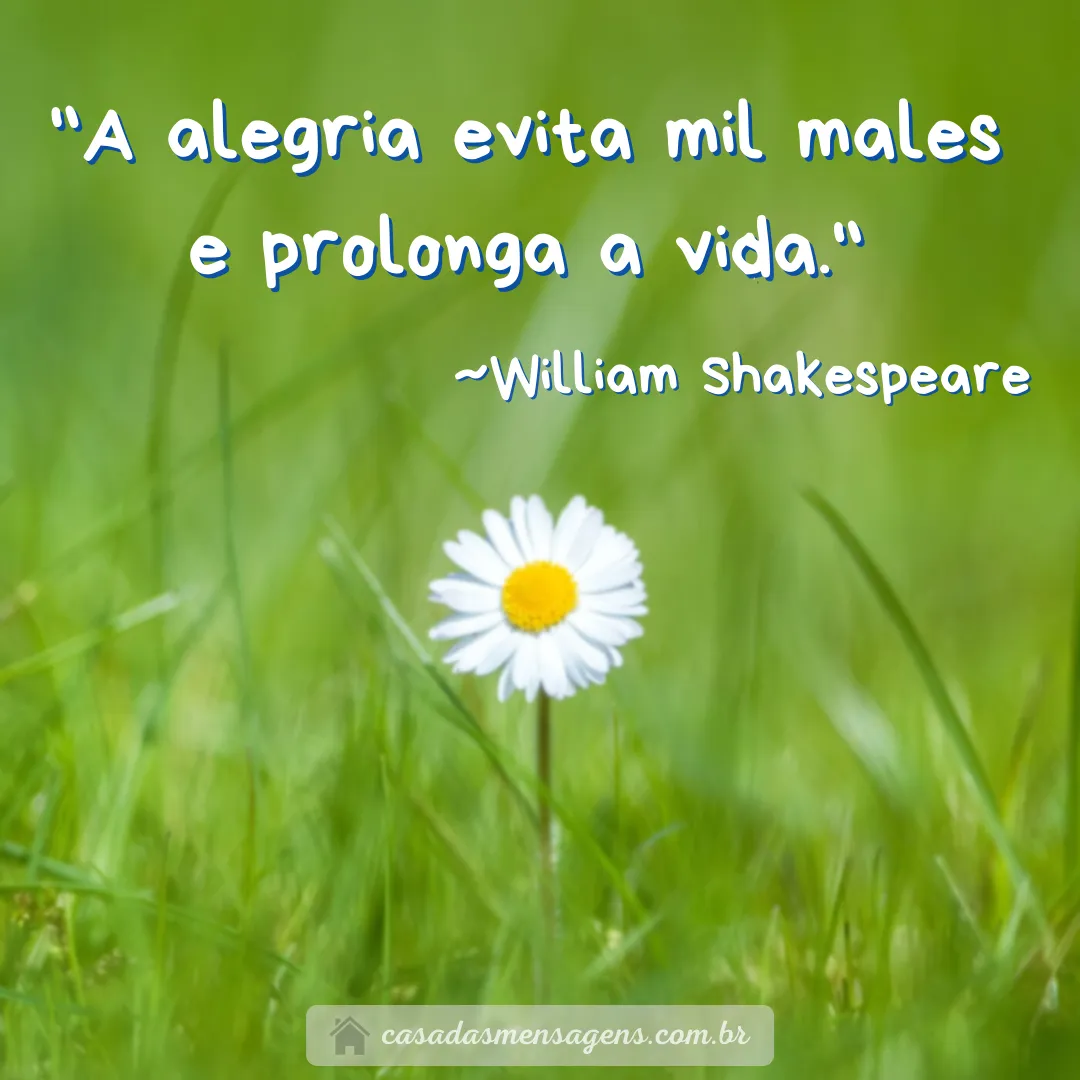 linda mensagem de alegria por William Shakespeare