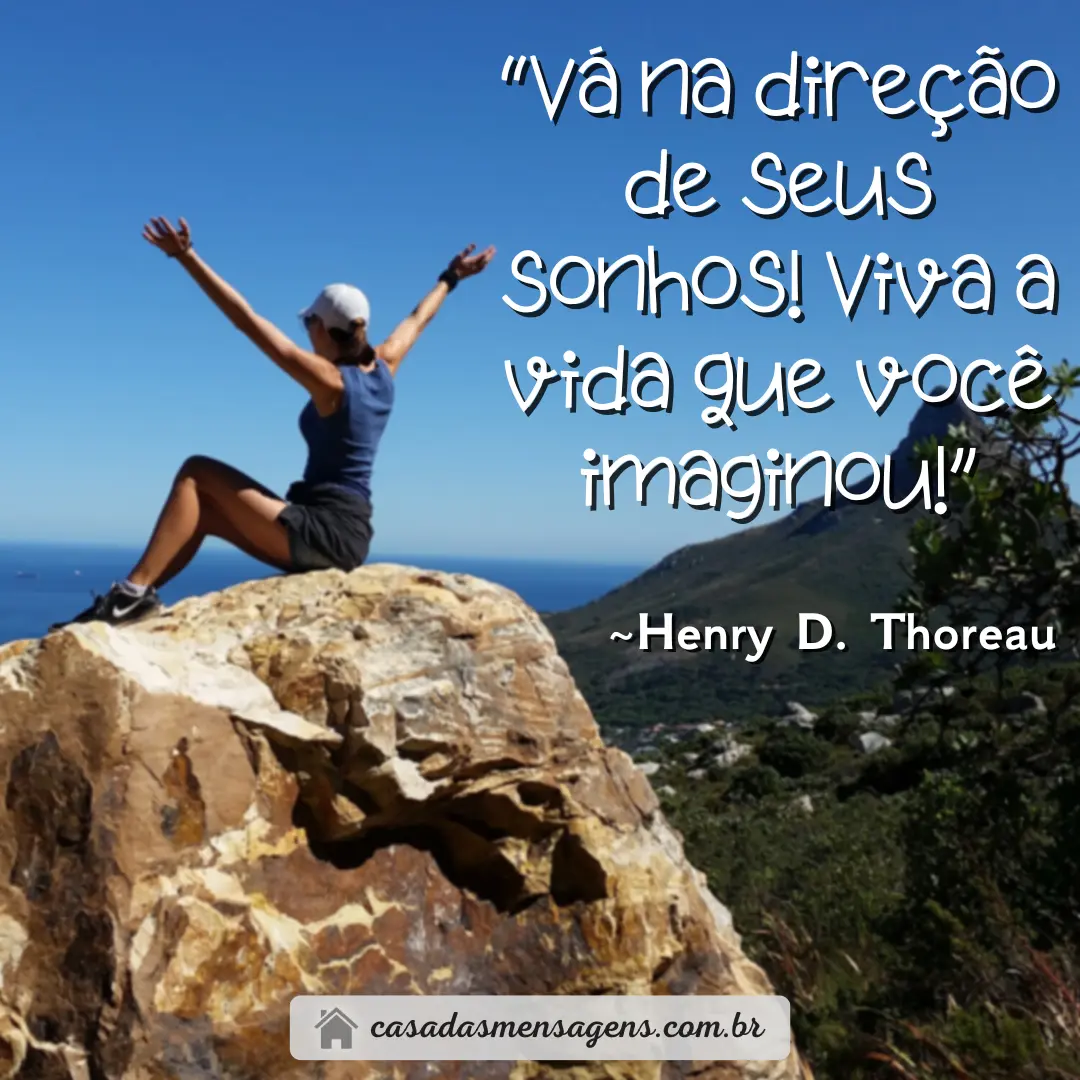 mensagem sobre a direção de seus sonhos de Henry David Thoreau